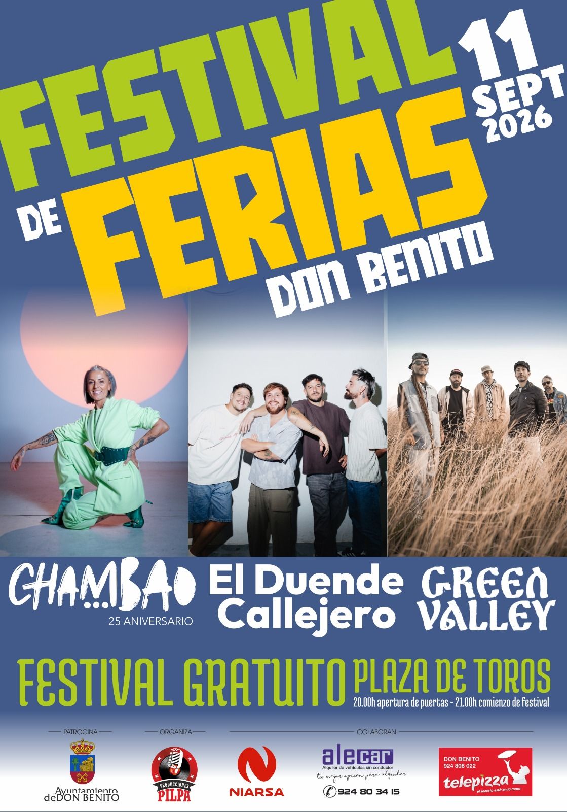 Cartel del Festival de Ferias 2026 de Don Benito